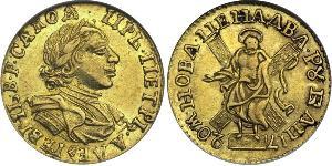 2 Rublo Impero russo (1720-1917) Oro Pietro I di Russia(1672-1725)