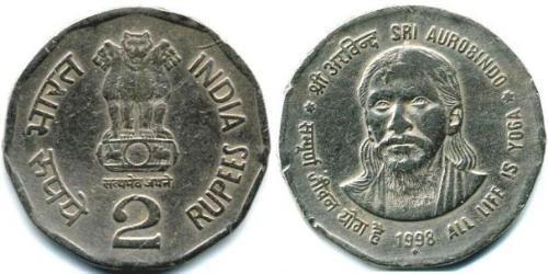 2 Rupee India (1950 - ) Níquel/Cobre 