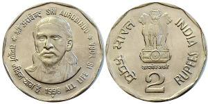 2 Rupee India (1950 - ) Rame/Nichel 