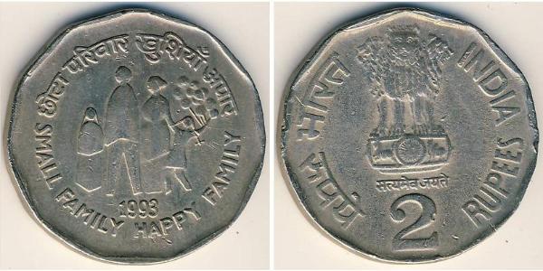 2 Rupee 印度 銅/镍 