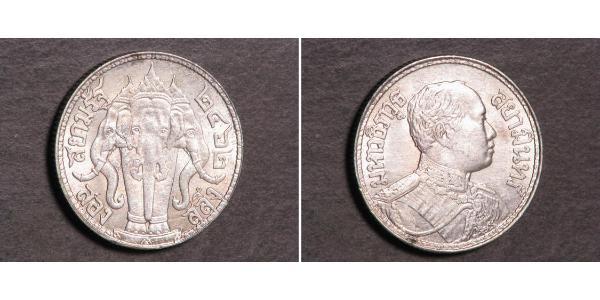 2 Salung / 1/2 Baht Thailand 銀 拉玛六世 (1880 – 1925) 