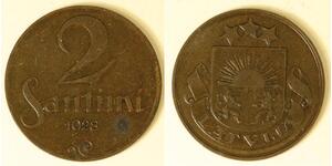 2 Santims Letonia Bronce 