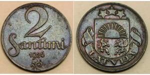 2 Santims Letonia Bronce 