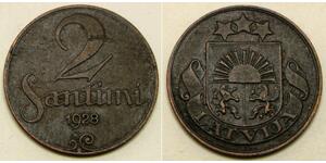2 Santims Letonia Bronce 