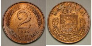 2 Santims Letonia Bronce 