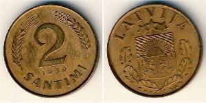 2 Santims Latvia Bronze 