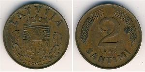 2 Santims Latvia Bronze 