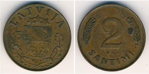 2 Santims Latvia Bronze 