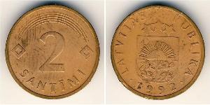 2 Santims Latvia (1991 - ) Bronze 