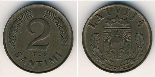 2 Santims Letlönj Bronze 