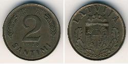 2 Santims Lettland Bronze 