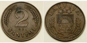 2 Santims Lettonia Bronzo 