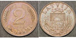 2 Santims Lettonia Bronzo 