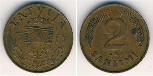 2 Santims Lettonia Bronzo 
