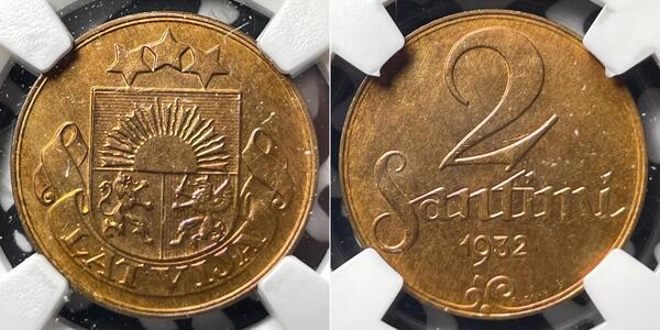 2 Santims Lettonia Bronzo 