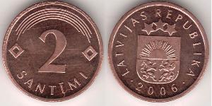 2 Santims Латвія (1991 - ) Мідь/Залізо 