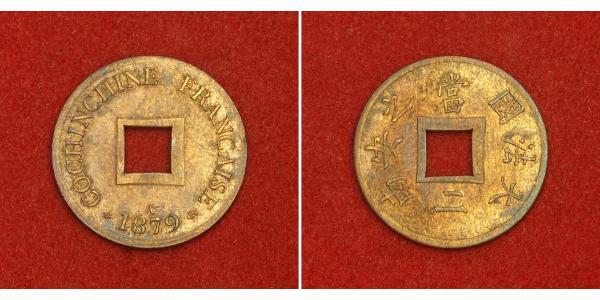 2 Sapeque Indochina francesa (1887-1954) Cobre 