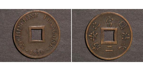 2 Sapeque Französisch-Indochina (1887-1954) Kupfer 