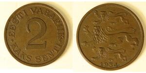 2 Sent Estonia (Republic) Bronze 