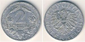 2 Shilling Austria ocupada  (1945-1955) Aluminio 