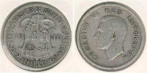 2 Shilling Afrique du Sud Argent George VI (1895-1952)