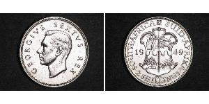 2 Shilling Afrique du Sud Argent George VI (1895-1952)