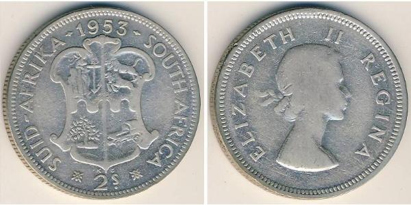 2 Shilling Afrique du Sud Argent 