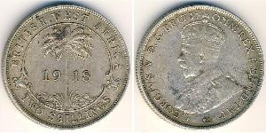 2 Shilling British West Africa (1780 - 1960) Argent George V (1865-1936)