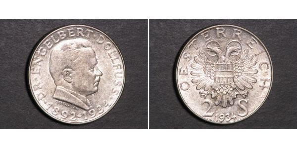 2 Shilling Federal State of Austria (1934-1938) Argent 