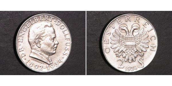 2 Shilling Federal State of Austria (1934-1938) Argent 