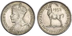 2 Shilling Southern Rhodesia (1923-1980) Argent George V (1865-1936)