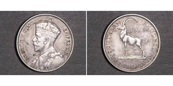 2 Shilling Southern Rhodesia (1923-1980) Argent George V (1865-1936)