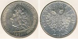 2 Shilling Federal State of Austria (1934-1938) Argento 