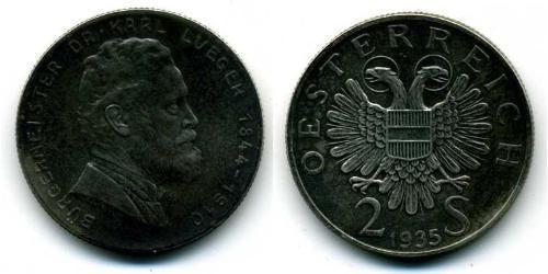 2 Shilling Federal State of Austria (1934-1938) Argento 