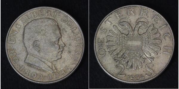 2 Shilling Federal State of Austria (1934-1938) Argento 