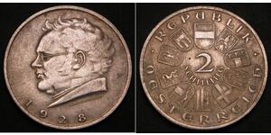 2 Shilling Prima repubblica austriaca (1918-1934) Argento 