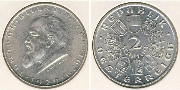 2 Shilling Prima repubblica austriaca (1918-1934) Argento 