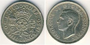 2 Shilling Regno Unito  Argento Giorgio VI (1895-1952)