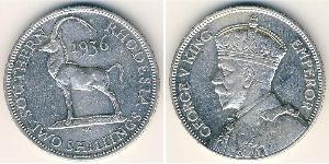 2 Shilling Southern Rhodesia (1923-1980) Argento Giorgio V (1865-1936)