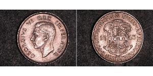 2 Shilling Sudafrica Argento Giorgio VI (1895-1952)