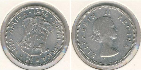 2 Shilling Sudafrica Argento 