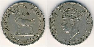 2 Shilling Southern Rhodesia (1923-1980) Cuivre/Nickel George VI (1895-1952)
