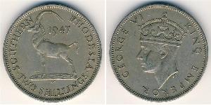 2 Shilling Southern Rhodesia (1923-1980) Cuivre/Nickel George VI (1895-1952)