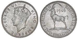 2 Shilling Southern Rhodesia (1923-1980) Cuivre/Nickel George VI (1895-1952)