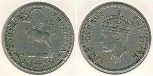 2 Shilling Southern Rhodesia (1923-1980) Cuivre/Nickel George VI (1895-1952)