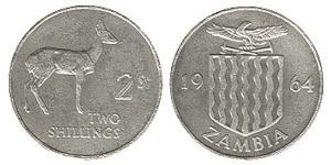 2 Shilling Zambie (1964 - ) Cuivre/Nickel 