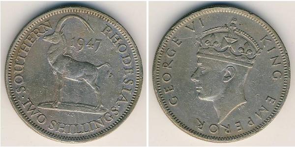 2 Shilling Southern Rhodesia (1923-1980) Kupfer/Nickel Georg VI (1895-1952)