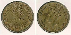 2 Shilling Britisch-Westafrika (1780 - 1960) Nickel 