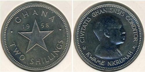 2 Shilling Ghana Níquel 