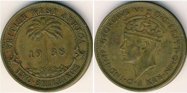 2 Shilling África Occidental Británica (1780 - 1960) Níquel 